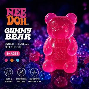 Needoh <b>Cute</b> Little <b>Bear</b> Squeeze Toy Square Ice Cube Maltose Stress Relief Fidget Toy Soft Squishy Relax Toy for Daily Use - Product Image 3