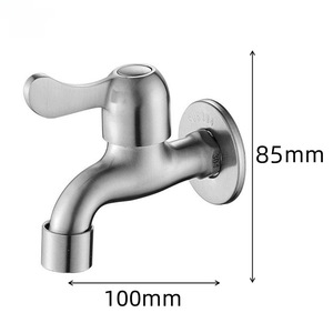 304 Stainless Steel Single Handle Wall Mounted Faucet With Double Outlet For Kitchen Sink Industrial Style Easy Installation - Product Image 5