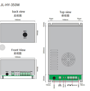 แผงวงจรกรองไฟฟ้าสถิตแรงดันสูง 6KV คู่ 12KV รุ่น JL-HY-350W สำหรับเครื่องฟอกอากาศ - Product Image 2