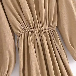 Maxi Abiti in <span class=keywords><strong>Lino</strong></span> Naturale Abbigliamento Bianco da Spiaggia Lunghi Personalizzati per <span class=keywords><strong>Donna</strong></span> Autunno Casual a Portafoglio Estivi - Product Image 6