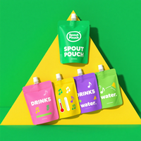 Pochette à bec en matériau écologique personnalisée pour l'emballage de lait liquide Pochette à bec de cornue sans Bpa Feuille d'aluminium à 4 couches pour aliments pour bébés