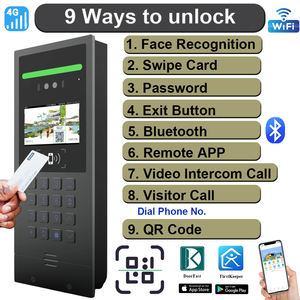 Interphone vidéo Thinmoo 4,5 4,3 pouces, écran métallique, cloud, installation intégrée multi-appartements, <span class=keywords><strong>SIP</strong></span> POE Ethernet, porte-vidéo - Product Image 3