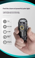 Lampe torche LED mini Warstar R300 1000LM haute puissance en alliage d'aluminium, faisceau spot, 800-900M, CRI80, étanche, rechargeable par USB