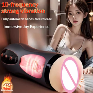 Copa de Masturbación Masculina Totalmente Automática, Resistente al Agua IPX6, con 10 Frecuencias de Vibración y Calentamiento, Simulación de Shikoku, para Adultos - Product Image 2