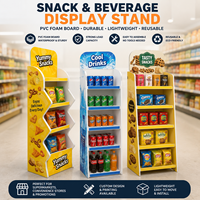 Présentoir rotatif en mousse PVC à 4-5 niveaux pour biscuits, snacks et boissons