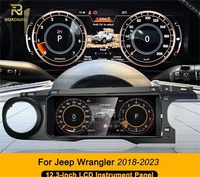 Tableau de Bord Numérique LCD Android RoadNavi pour Jeep Wrangler JL Gladiator 2018-2023, Compteur de Vitesse et Radio Multimédia