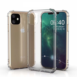 Custodia per Telefono Antiurto in TPU Trasparente per iPhone 15 14 13 12 11 Pro Max X XR XS 7 8 Plus, Cover Posteriore Trasparente con Bordo in Silicone - Product Image 2