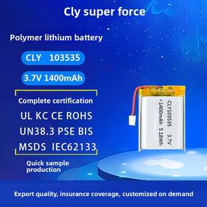 Fábrica 3,7 V 103535 <span class=keywords><strong>1400mAh</strong></span> Li Ion Cell Polímero Batería de litio Bolsa Batería Lipo de alta calidad - Product Image 5