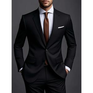 Factory Custom Two-button Digital Printing Suit Two-piece Custom Suit <strong>Jacket</strong> Men's Suit - Product Image 2