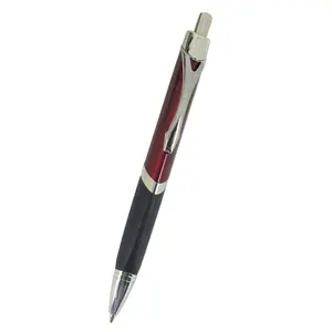 ACMECN قلم الكرة بنقر مثلث تصميم مع قبضة مطاطية ناعمة لون مخصص دفع شعار قلم حبر جاف بلاستي ترويجي