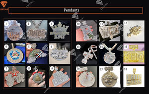 Pendentifs personnalisés en argent 925 plaqué or rose avec diamant Moissanite VVS, style Hip Hop Iced Out, bijoux fins, pendentif figurine pour homme - Product Image 5
