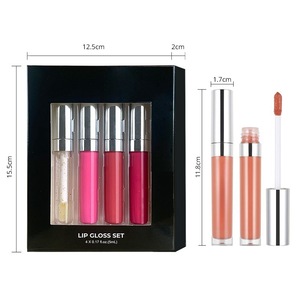 OEM Private Label 3pcs Nude Lipstick Kit Matte <b>Shimmer</b> Lip Gloss Set Vegan Glossy Makeup - Product Image 5