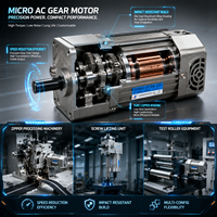 Moteur à engrenages micro-AC pour machine de séparation de fils textiles, faible bruit, transmission stable, réducteur à engrenages en acier allié durable