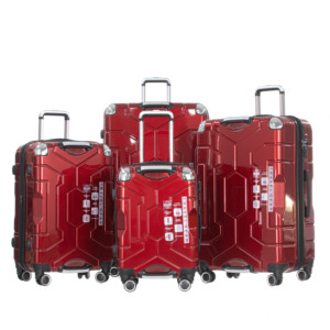 Ensemble de bagages de voyage professionnels bleus 4 pièces en ABS+PC avec roulettes - Product Image 4
