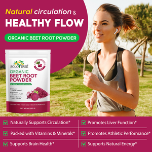 솔로트리 유기농 비트루트 파우더 비건 슈퍼푸드 보충제 레드 동결건조 비트 뿌리 추출물 파우더 베이킹 주스 음료용 - Product Image 2