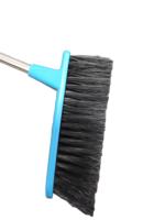 Balai à long manche en plastique PP avec pelle à poussière et poils angulaires, léger et durable, pour le nettoyage des sols de salle de bain, usage domestique et industriel