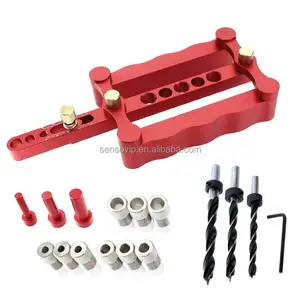 Multifunction Woodworking Straight Hole Locator Round Wood Dowel Punch Locator Hole Opener Diy Woodworking Drilling Tool