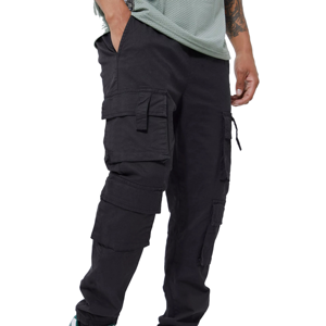 Pantalon cargo fuselé pour homme en toile 100 % coton, léger, taille mi-haute, très extensible, respirant, séchage rapide, multi-poches, personnalisé - Product Image 1