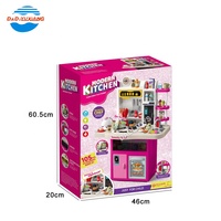 Armoires de cuisine à pulvérisation lumineuse de musique simulée Maison Chef à domicile Nouveau design Cuisine Cuisine Jouets Filles Enfants Jouets 105PCS