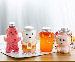 Botellas <span class=keywords><strong>de</strong></span> Plástico Desechables para Bebidas con Forma <span class=keywords><strong>de</strong></span> Perro <span class=keywords><strong>de</strong></span> Dibujos Animados Kawaii <span class=keywords><strong>de</strong></span> 250 ml, 350 ml y 500 ml, Botellas para Leche y Jugos para Mascotas con Tapas <span class=keywords><strong>de</strong></span> Rosca <span class=keywords><strong>de</strong></span> Aluminio - Product Image 5