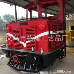 DL51 Vintage Mini <b>Train</b> Model Metal Decorative <b>Outdoor</b> Scenic Display Compact Rustic Style Home Decoration - Product Image 4