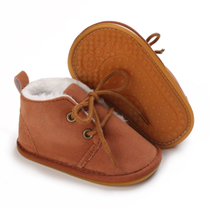 Botas de Invierno para Niñas AlBB366 al por Mayor, Botines de Algodón con Forro de Piel, Entresuela de PU, Suela de Goma Dura, Zapatos Cálidos - Product Image 4