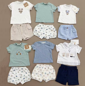 Conjunto de ropa de verano para niños, conjunto de pantalones cortos de Marca mixta, conjuntos Terno, conjunto de camisetas y pantalones cortos para niños, ropa de verano para niños pequeños - Product Image 1
