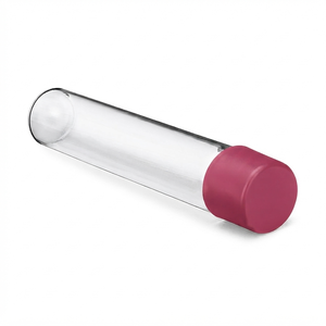 Clear 116mm Low MOQ Rigid PET Plastic Child Resistant Tubes <strong>Container</strong> CR Screw Cap - Product Image 1