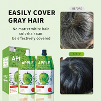 Vente en gros de shampooings couleur pomme pour hommes et femmes, couleur brun foncé, sans ammoniaque