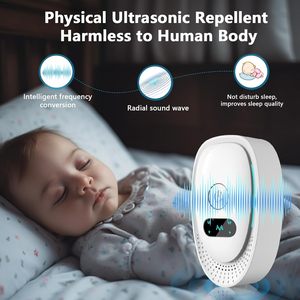 Répulsif Ultrasonique Blanc à Brancher, <span class=keywords><strong>Anti</strong></span>-Nuisibles Intérieur/Extérieur pour Souris et Insectes, Protection Non Toxique pour la Maison, Service Personnalisé OEM - Product Image 2