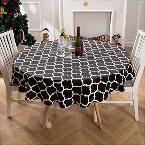 Huihe Vinyl không thấm nước, không trượt flannel ủng hộ bàn tròn bìa, chống tràn bảng vải hàng đầu cho kỳ nghỉ và ngoài trời - Product Image 2