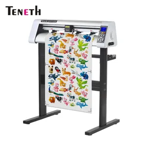 Otomatik kontur vinil plotter kesici/63G kesme genişliği plotter makinesi ile 1000G elmas kesim kuvvet