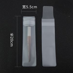 Sac anti-poussière pour pinceaux de maquillage, vente chaude, PVC givré et EVA, sac pour pinceaux à sourcils, pochette personnalisée pour pinceaux cosmétiques, sac pour pinceaux de maquillage en EVA - Product Image 3