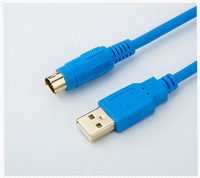 Cable de comunicación y programación industrial Mitsubishi PLC FX-USB-AW con aislamiento de PVC para FX3U/FX3G