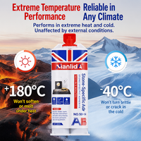Colle époxy AB Nianlida 50 ml, adhésif structurel pour la réparation de la pierre, du marbre et du granit - Liaison extra forte, imperméable, utilisation en construction