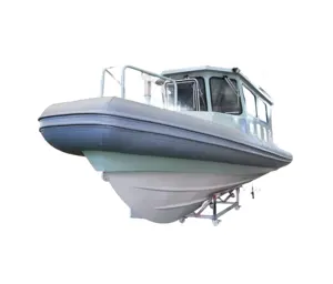 قارب فاخر 36 قدمًا قابل للنفخ ذو هيكل ألومنيوم حاصل على شهادة CE وهو قارب من سلسلة اليخوت الهايبالون/PVC