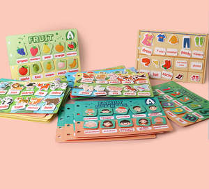 Warly sagesse amusant Montessori animaux planche à fruits livre occupé puzzle éducatif carte <span class=keywords><strong>Scrable</strong></span> Arts artisanat bricolage jouet pour les enfants - Product Image 2