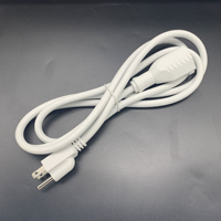 Kabel Ekstensi UI Listed 1.5M 16AWG 125V 10A US PVC SJTW/SJT NEMA 5-15P ke 5-15R untuk Komputer