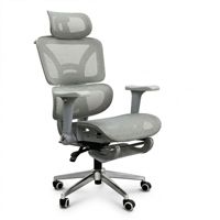Chaise de bureau ergonomique en maille, inclinable et réglable, avec support lombaire, pivotante, pour poste de travail à domicile