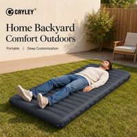 Matelas de camping gonflable portable en polyester TPU, coussin d'air pour dormir en plein air, randonnée, jardin, voyage
