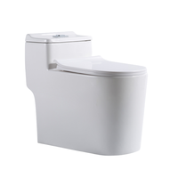 WC à siphon en S Twyford Sanitary Ware, monobloc, double chasse, allongé, moderne, en céramique, pour hôtel, cuvette de toilette