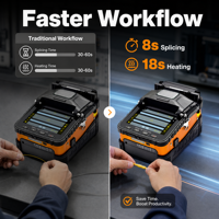 Máquina de Empalme por Fusión de Fibra Óptica Ai 5 Pro GPRS con Seis Motores, Equipo FTTH con Empalme por Fusión Automático de 1 Año