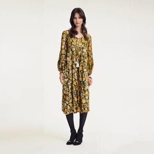 Vente en gros de robes pour femmes sur mesure OEM de haute qualité, col rond, manches longues, robe décontractée en viscose, robe bohème pour les vacances à la plage - Product Image 3