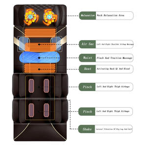 Tapis <span class=keywords><strong>de</strong></span> massage complet du corps, <span class=keywords><strong>coussin</strong></span> <span class=keywords><strong>de</strong></span> massage chauffant <span class=keywords><strong>pour</strong></span> soulager les douleurs dorsales, arrêt automatique, masseur <span class=keywords><strong>de</strong></span> lit <span class=keywords><strong>pour</strong></span> épaules, lombaire - Product Image 6