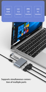 ฮับ USB-C 5-in-1 1MST สำหรับจอแสดงผลหลายจอ <span class=keywords><strong>4K</strong></span> <span class=keywords><strong>120Hz</strong></span> อะแดปเตอร์ VGA ตัวเรือนอะลูมิเนียมอัลลอยด์ รองรับการชาร์จ PD ตัวแยก USB 3.0 มีสินค้าในสต็อก - Product Image 2