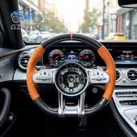 Volant en fibre de carbone et cuir orange pour Mercedes-Benz W166 C292 X166 V167 C167 GLE-Class GLS-Class GLE400 GLE350 GLS450