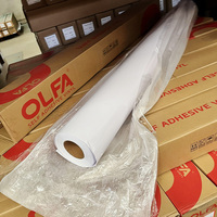Fábrica de pegamento blanco autoadhesivo de vinilo solvente Eco solvente papel adhesivo de vinilo