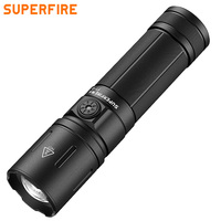 Lampe torche LED en alliage d'aluminium à double éclairage 1100LM avec batterie 26650 longue durée, lampe de camping portable pour utilisation en extérieur