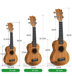 21 23 26 Inch 15 Frets Mahogany Soprano Ukulele Guitar Sapele Rosewood 4 <b>Strings</b> Hawaiian Guitar Musical <b>Instruments</b> - Product Image 3