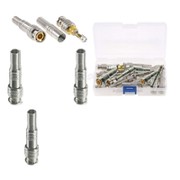 75 Ohm Coax RG6 compresión F BNC macho enchufe CCTV accesorios carcasa de nailon para RG58 RG59 RG6 RF Cable Coaxial BNC conector macho